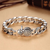 Sterling Silver six-Word Mantra Bracelet